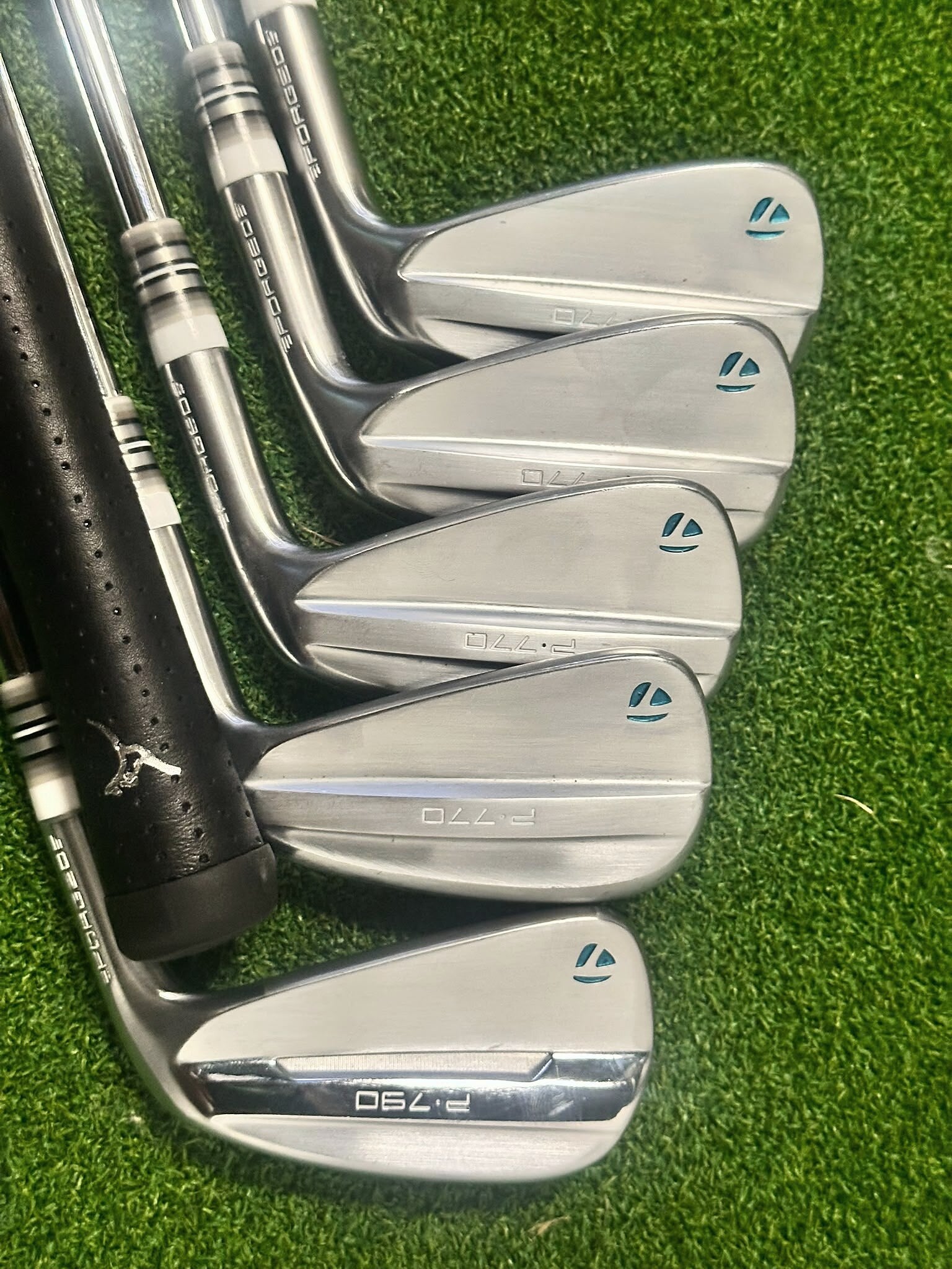 TaylorMade P790 and P770 iron heads with BB&F Co ferrules
